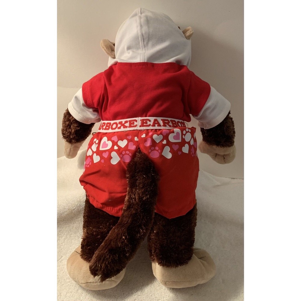 Valentine’s Build a Bear BAB Monkey Ape Chimpanzee Sound Plush Love Boxers - Picture 6 of 12